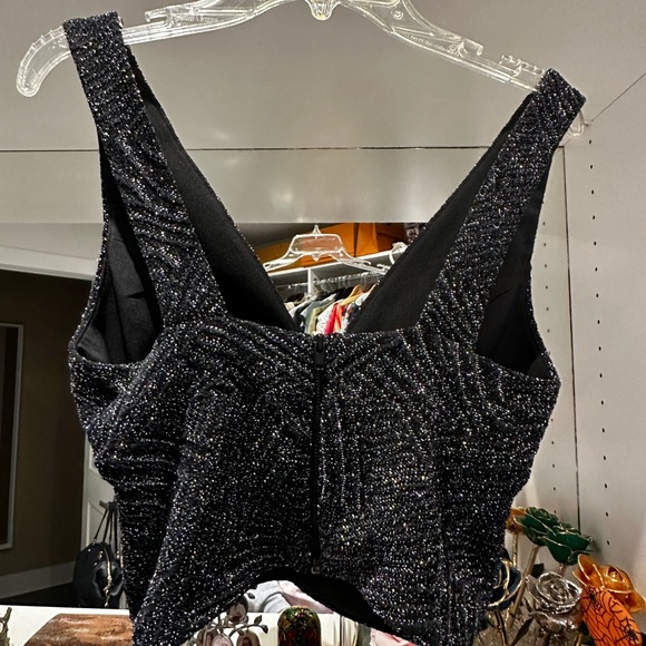 AQUA crop top with a zipper - Picture 2 of 3